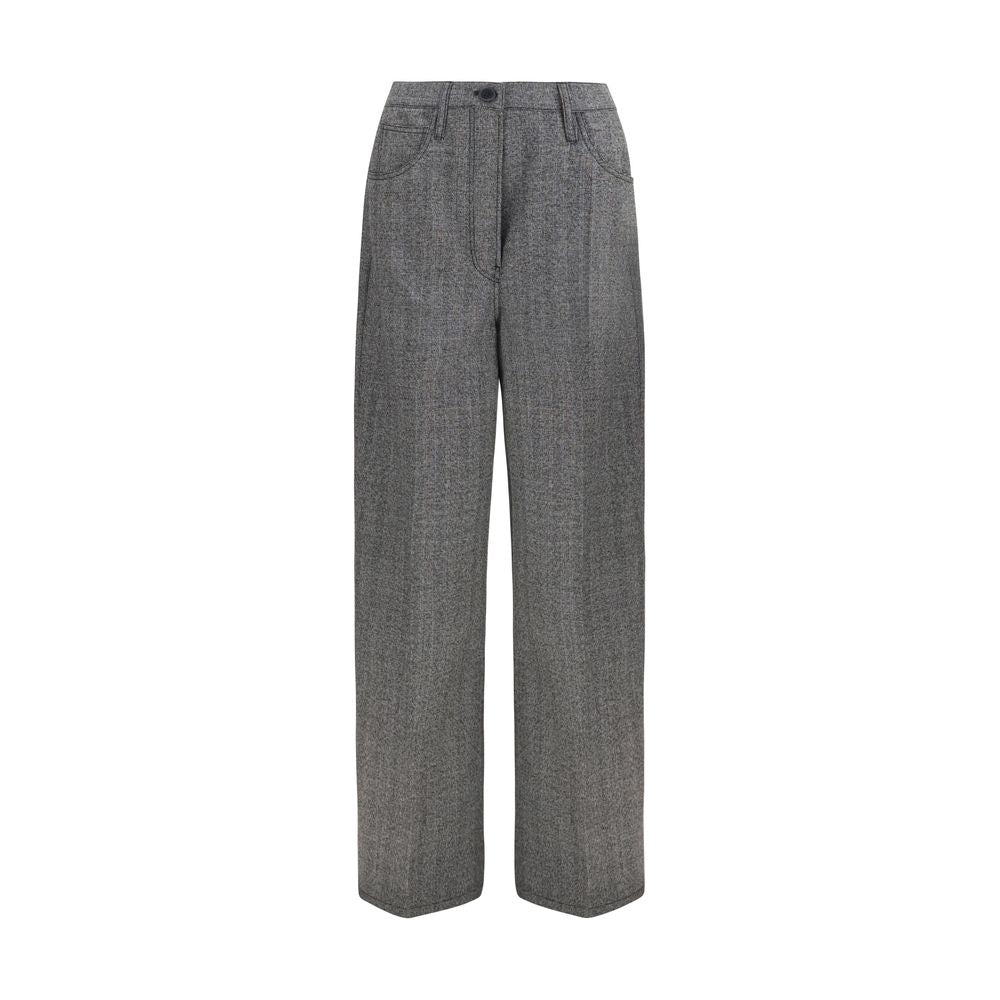 Gray Wool Oves Aries Casual Pants