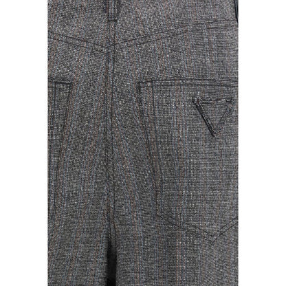 Gray Wool Oves Aries Casual Pants