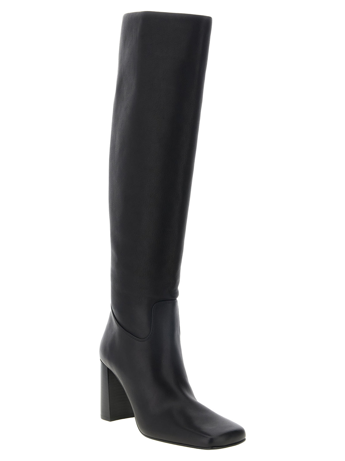 Black Calfskin Over The Knee