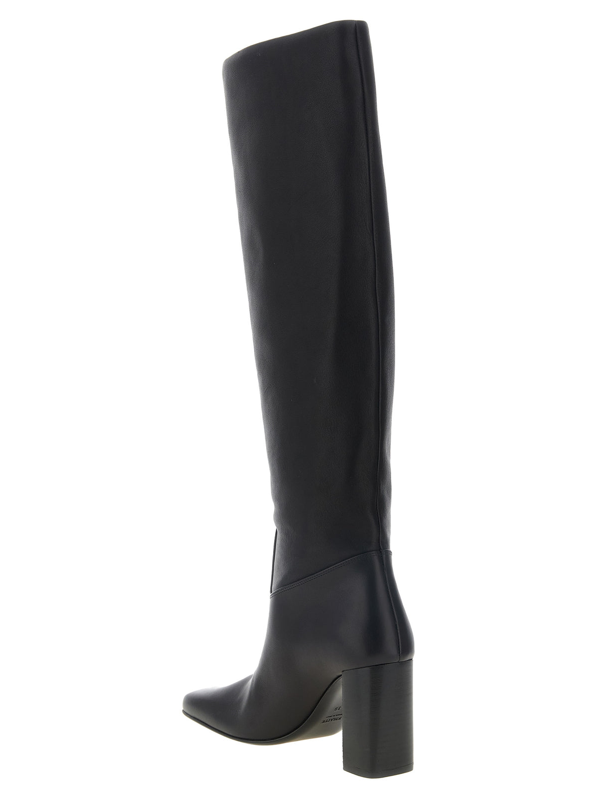Black Calfskin Over The Knee