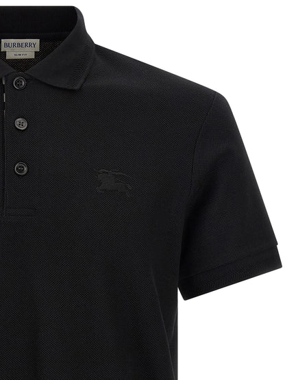 Black Cotton Polo Shirt