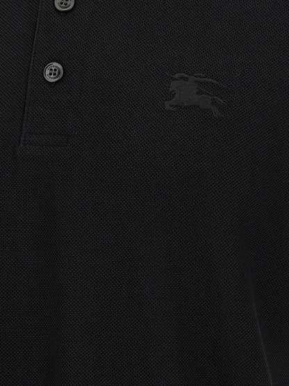 Black Cotton Polo Shirt