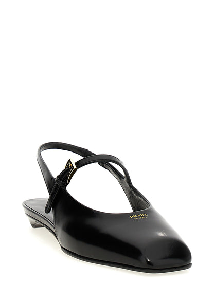 Black Calfskin Ballet Flats