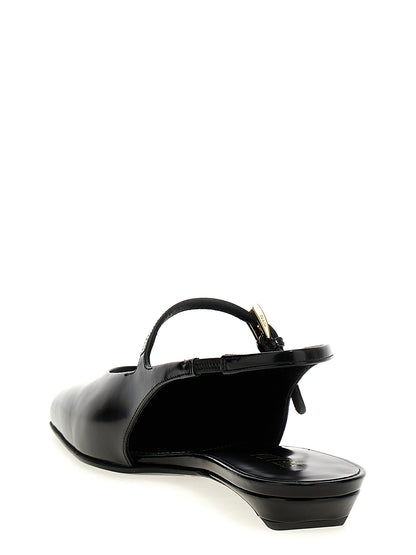 Black Calfskin Ballet Flats