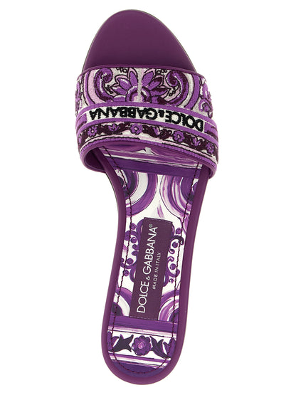 Purple Cotton Slides