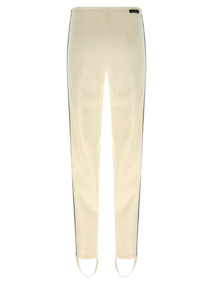 White Polyester Joggers (Workout Pants)