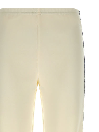 White Polyester Joggers (Workout Pants)