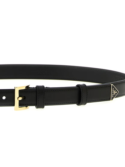 Black Calfskin Regular Belt