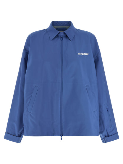 Blue Recycled Polyester Shell Jacket