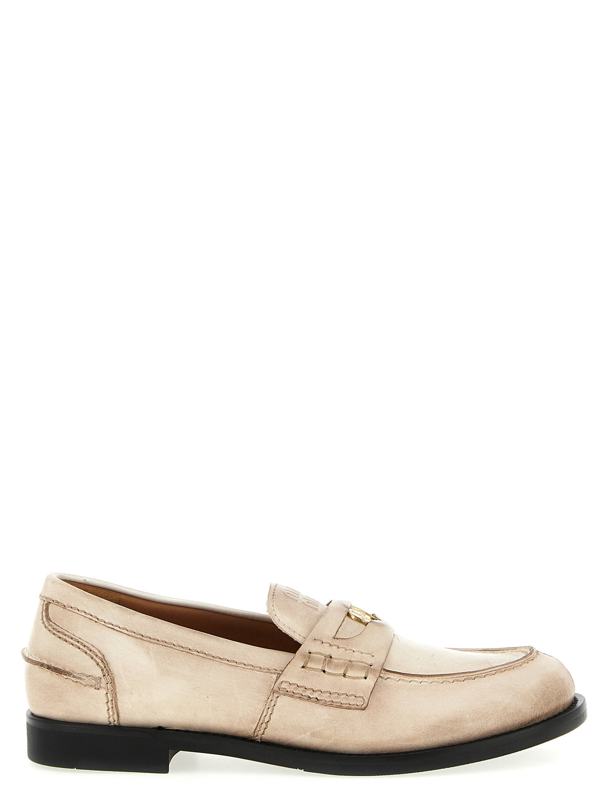 White Calfskin Slip-On Loafers