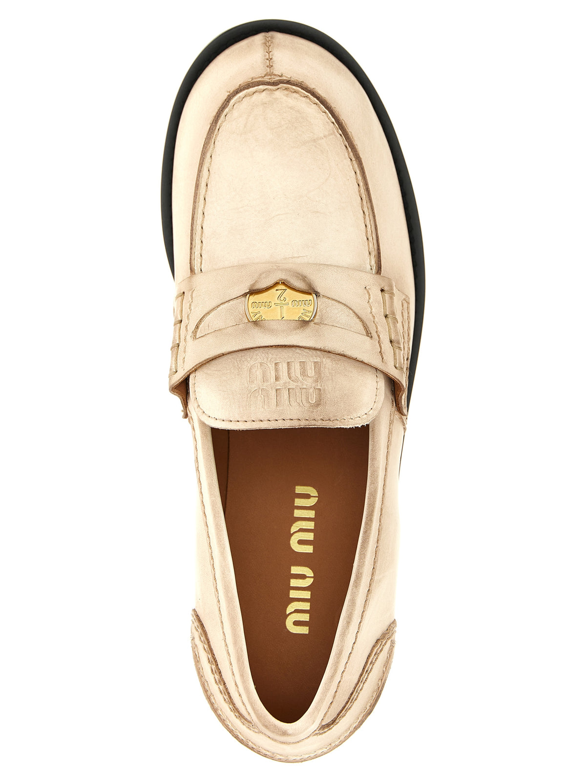 White Calfskin Slip-On Loafers
