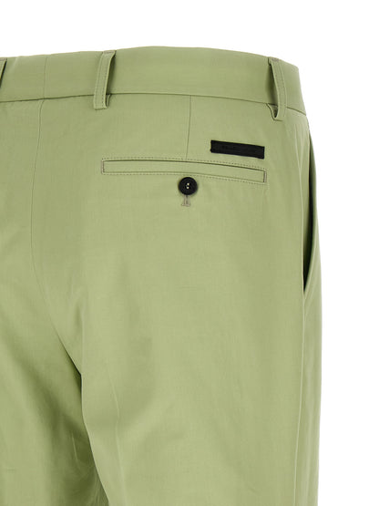 Bicolor Cotton Casual Pants