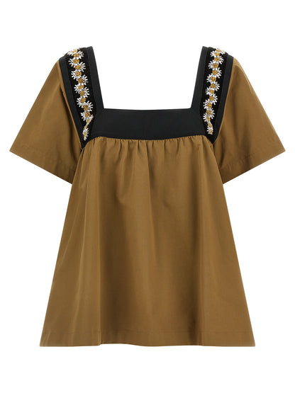 Beige Cotton Blouse