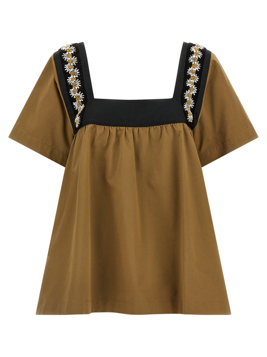 Beige Cotton Blouse