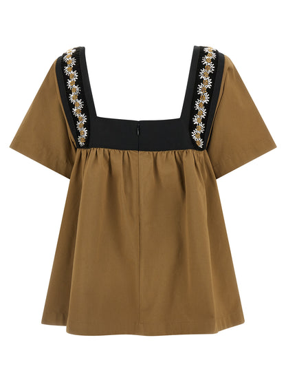 Beige Cotton Blouse