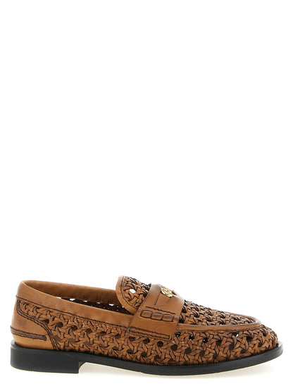 Brown Calfskin Slip-On Loafers