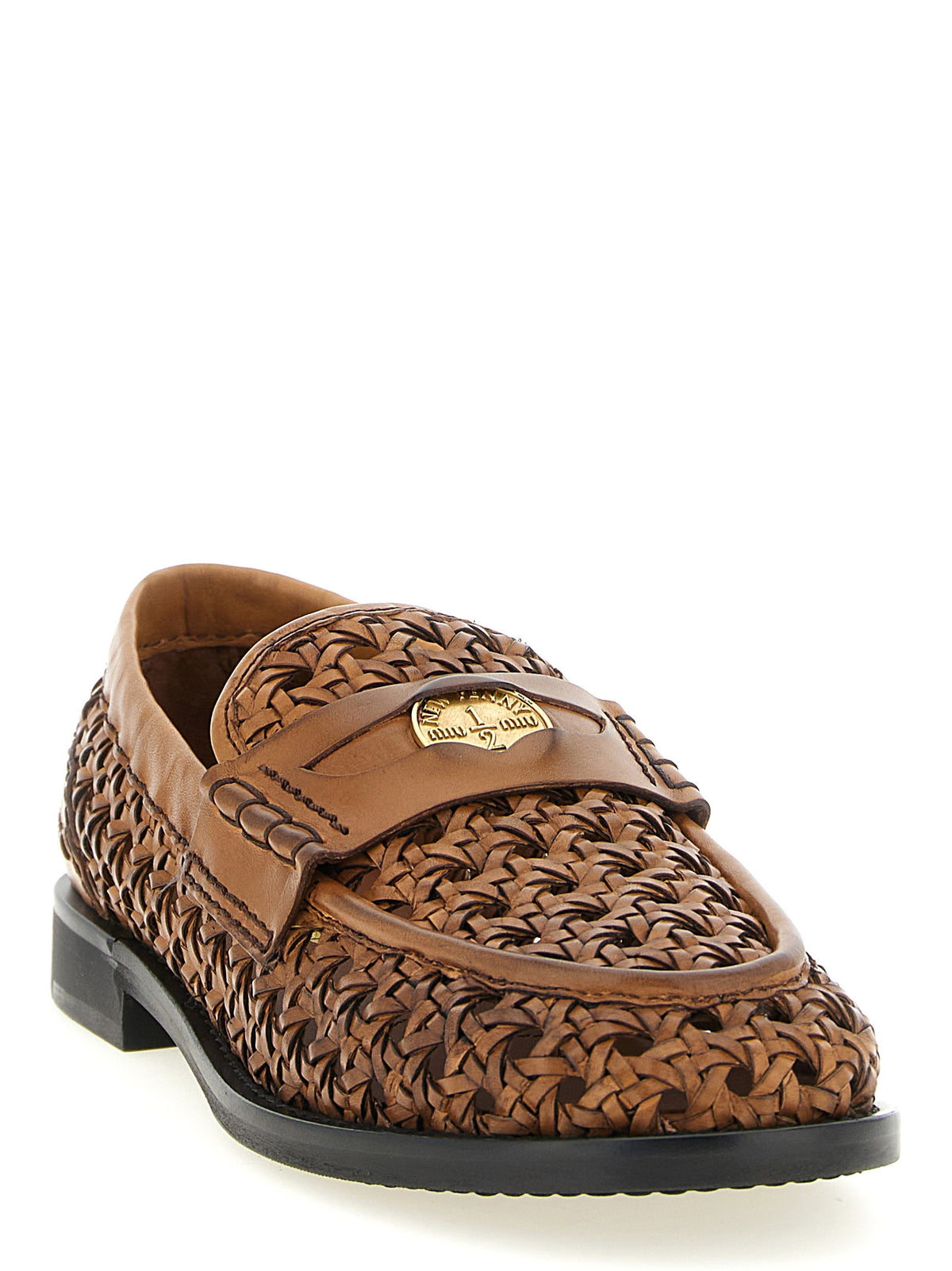 Brown Calfskin Slip-On Loafers