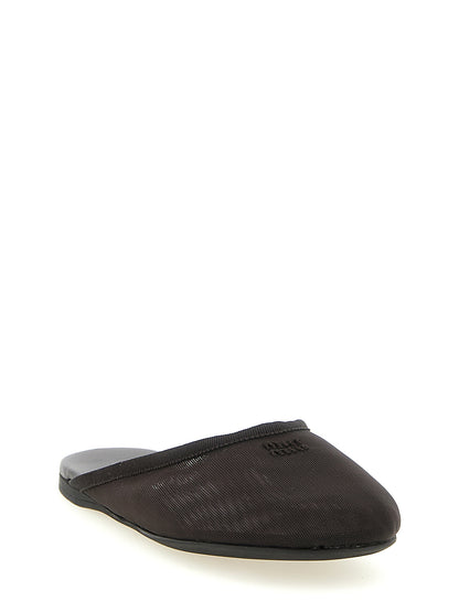 Black Recycled Polyester Flats