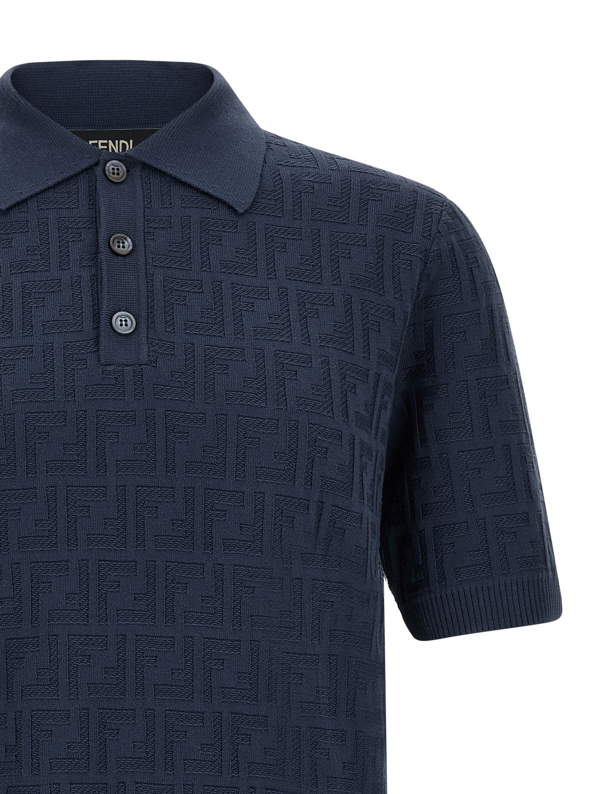 Blue Cotton Polo Shirt