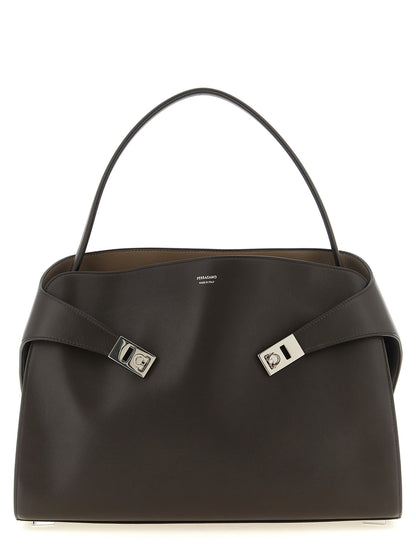 Brown Calfskin Shoulder Bag