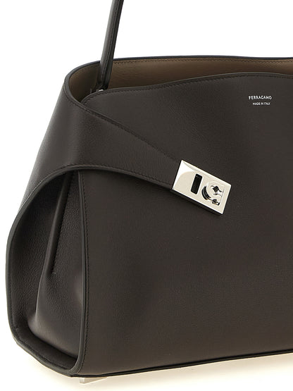 Brown Calfskin Shoulder Bag