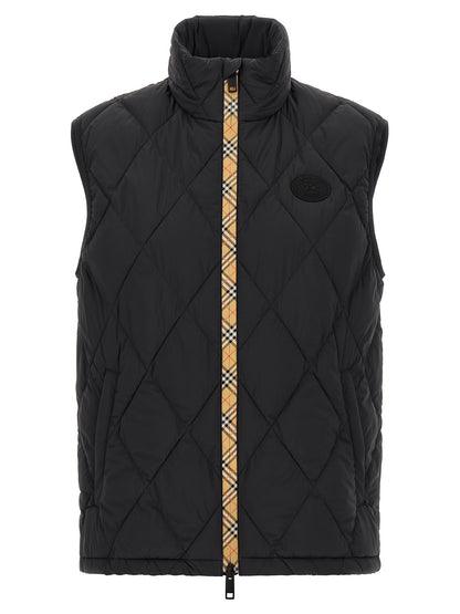Black Polyamide Sleeveless Jacket