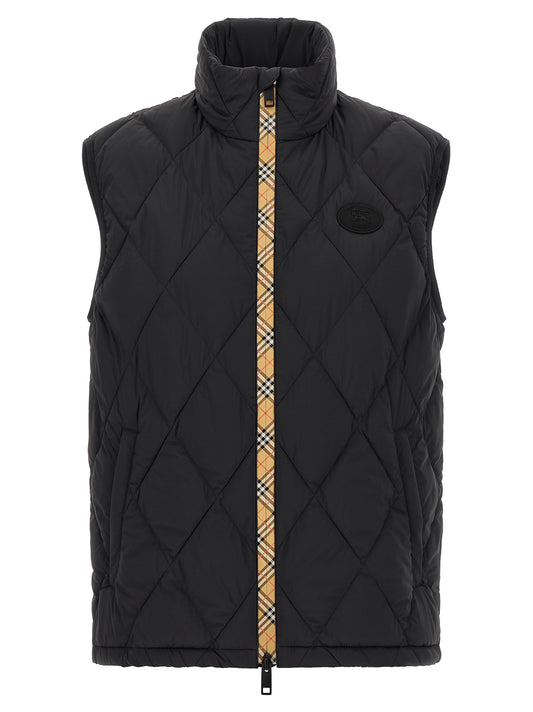 Black Polyamide Sleeveless Jacket