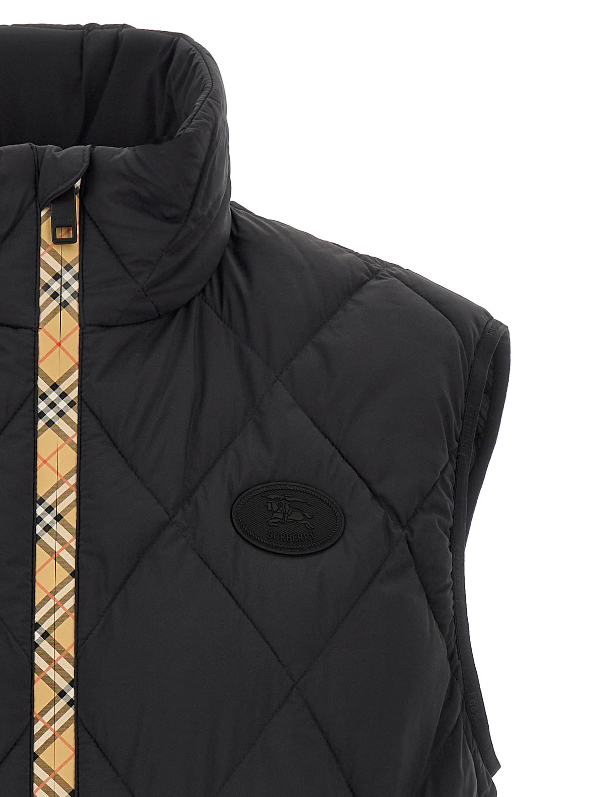 Black Polyamide Sleeveless Jacket
