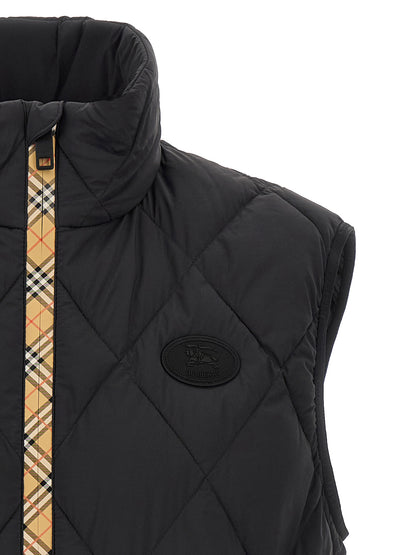 Black Polyamide Sleeveless Jacket