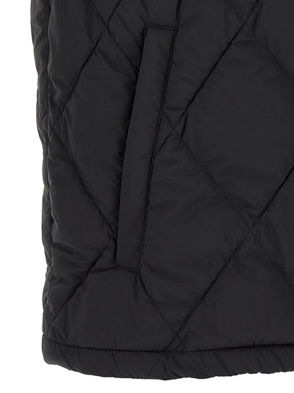 Black Polyamide Sleeveless Jacket