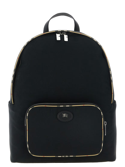 Black Polyester Backpack