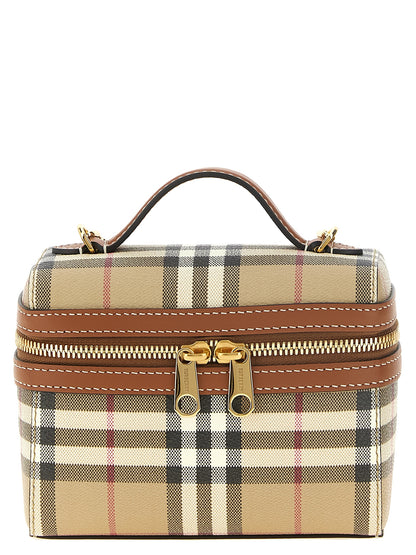 Beige Polyethylene Crossbody Bag
