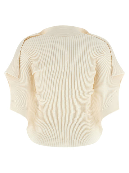 White Polyester Shortsleeve Shirt