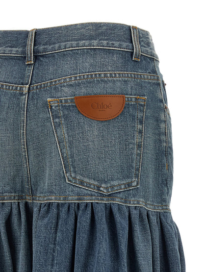 Blue Denim Skirt