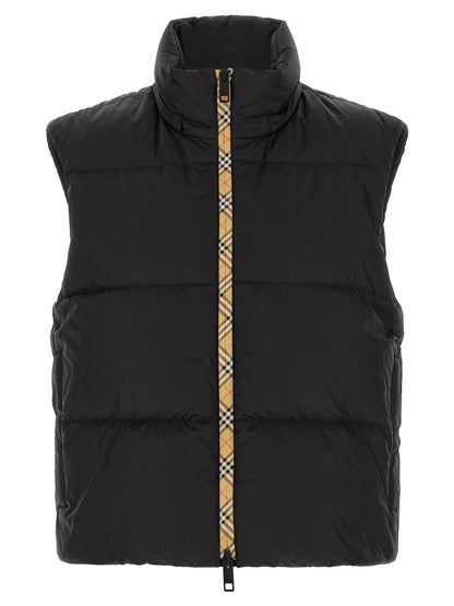 Black Polyamide Sleeveless Jacket