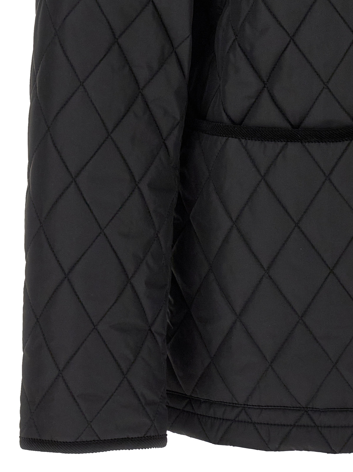 Black Polyamide Full-Length Jacket