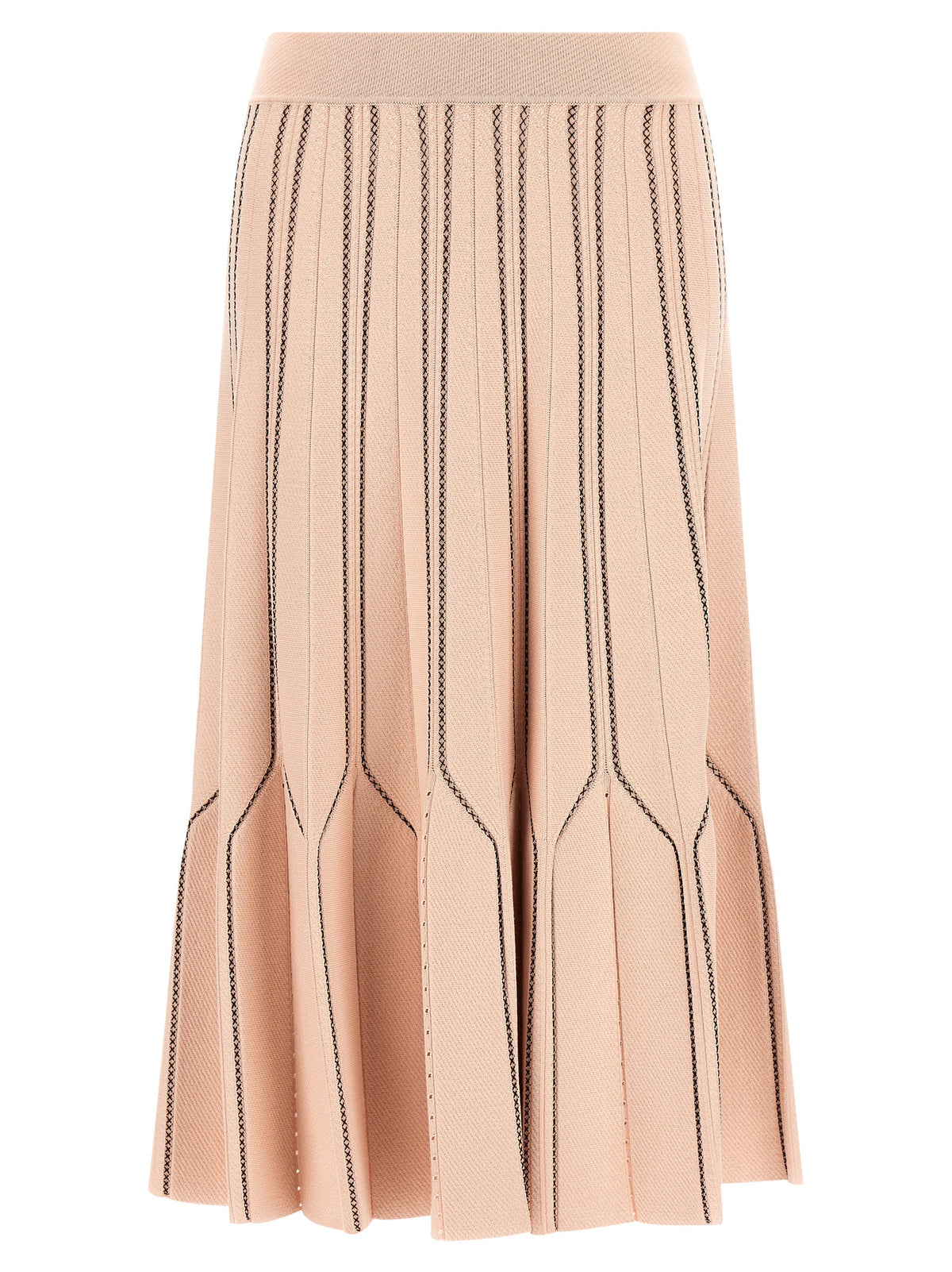 Multicolor Viscose Midi Skirt