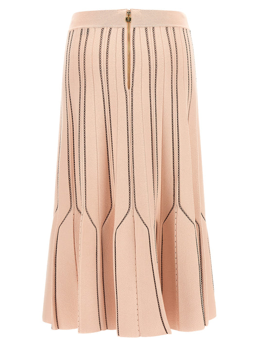 Multicolor Viscose Midi Skirt