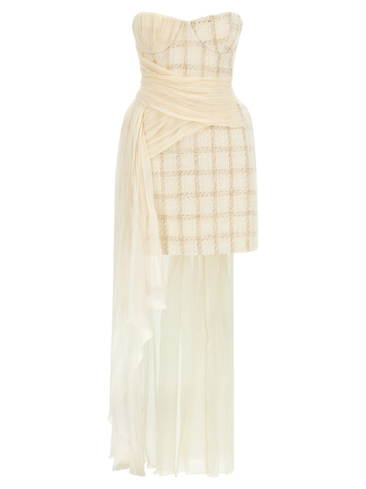 White Virgin Wool Short Dress