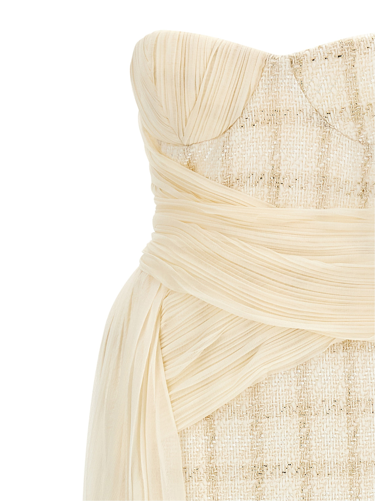 White Virgin Wool Short Dress