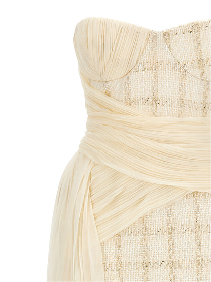 White Virgin Wool Short Dress