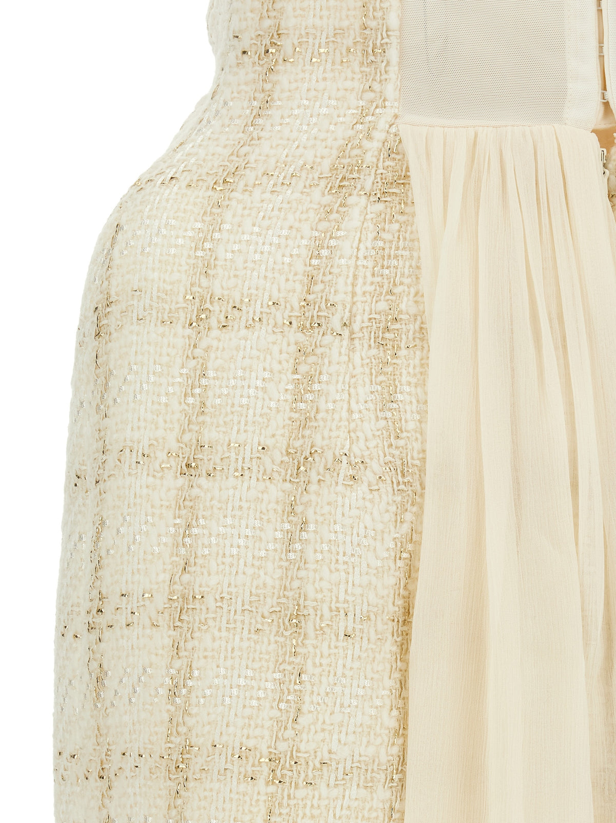 White Virgin Wool Short Dress