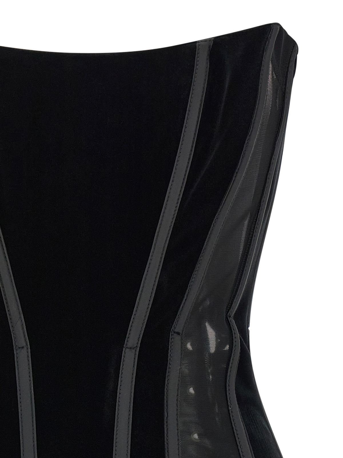 Black Polyester Short Dress