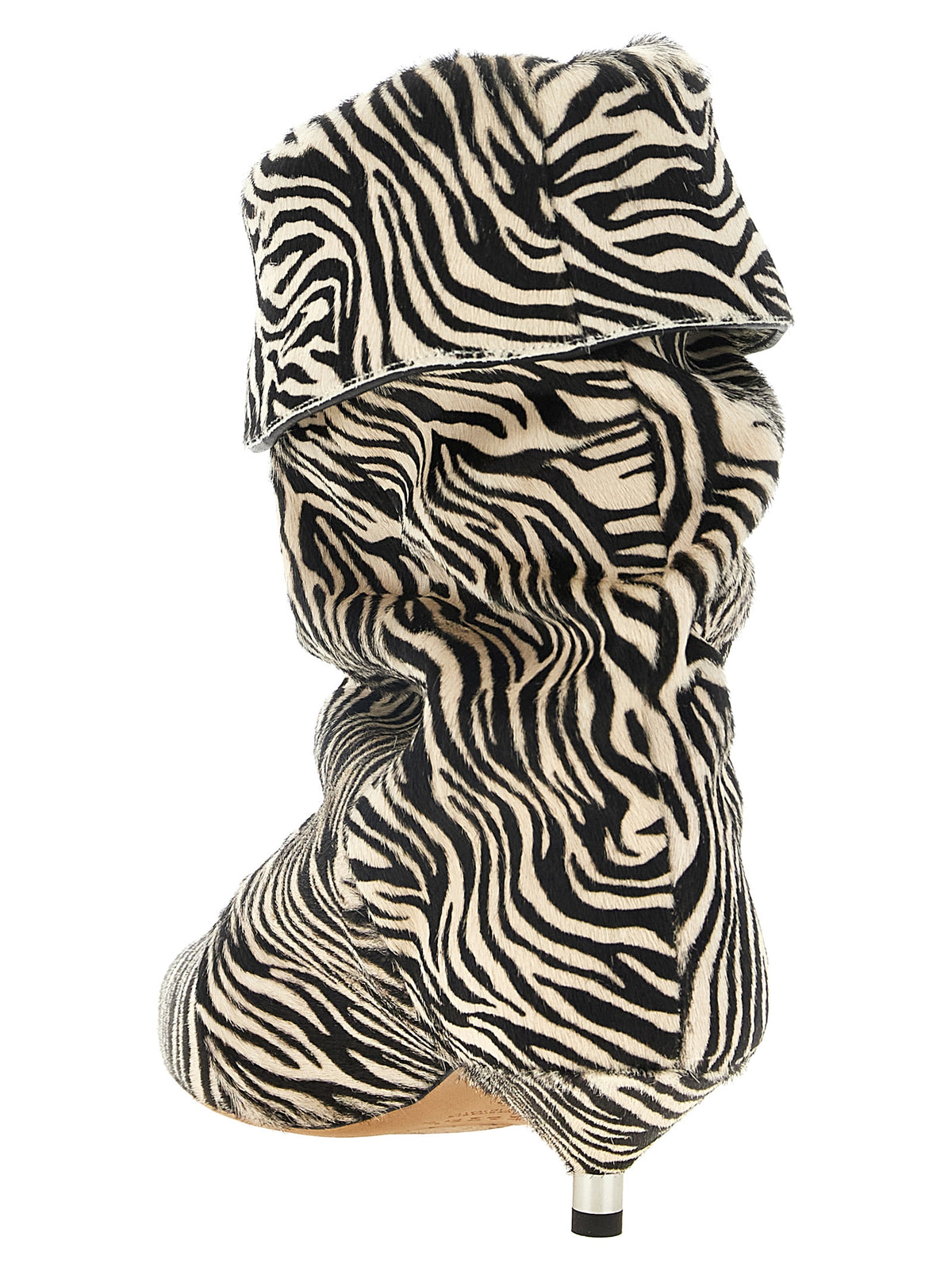 Bicolor Cowhide Ankle Boots