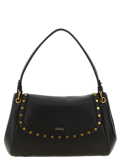 Black Lamb Leather Shoulder Bag