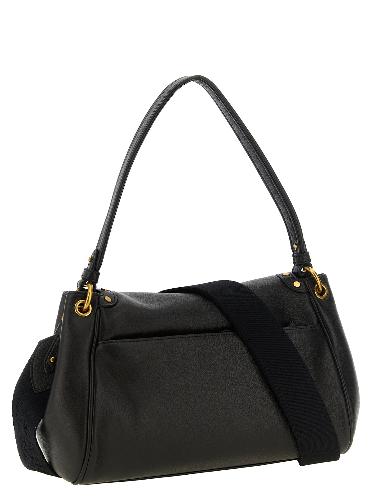 Black Lamb Leather Shoulder Bag