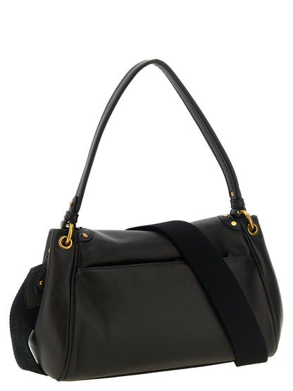 Black Lamb Leather Shoulder Bag