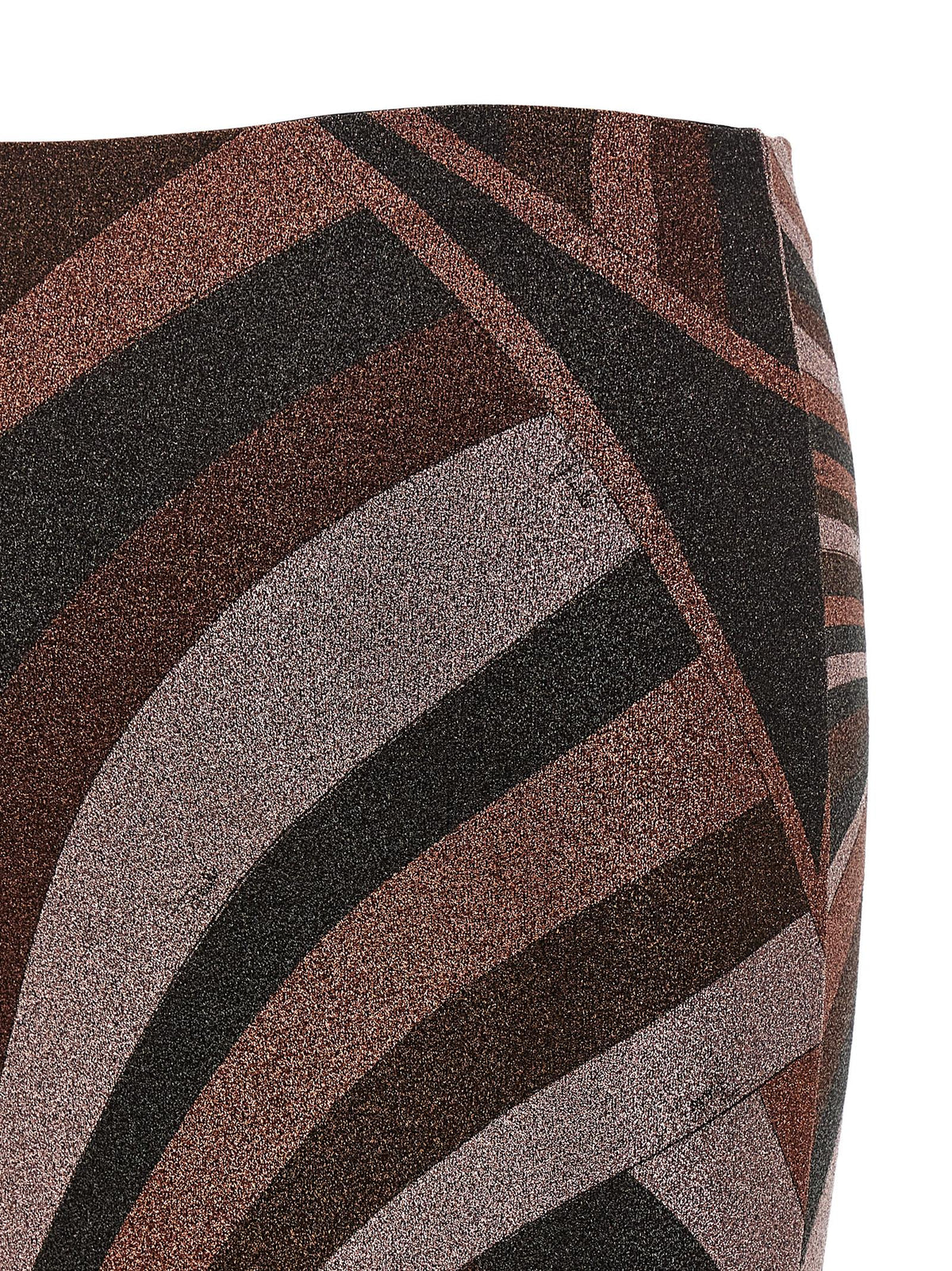 Bordeaux Polyamide Midi Skirt