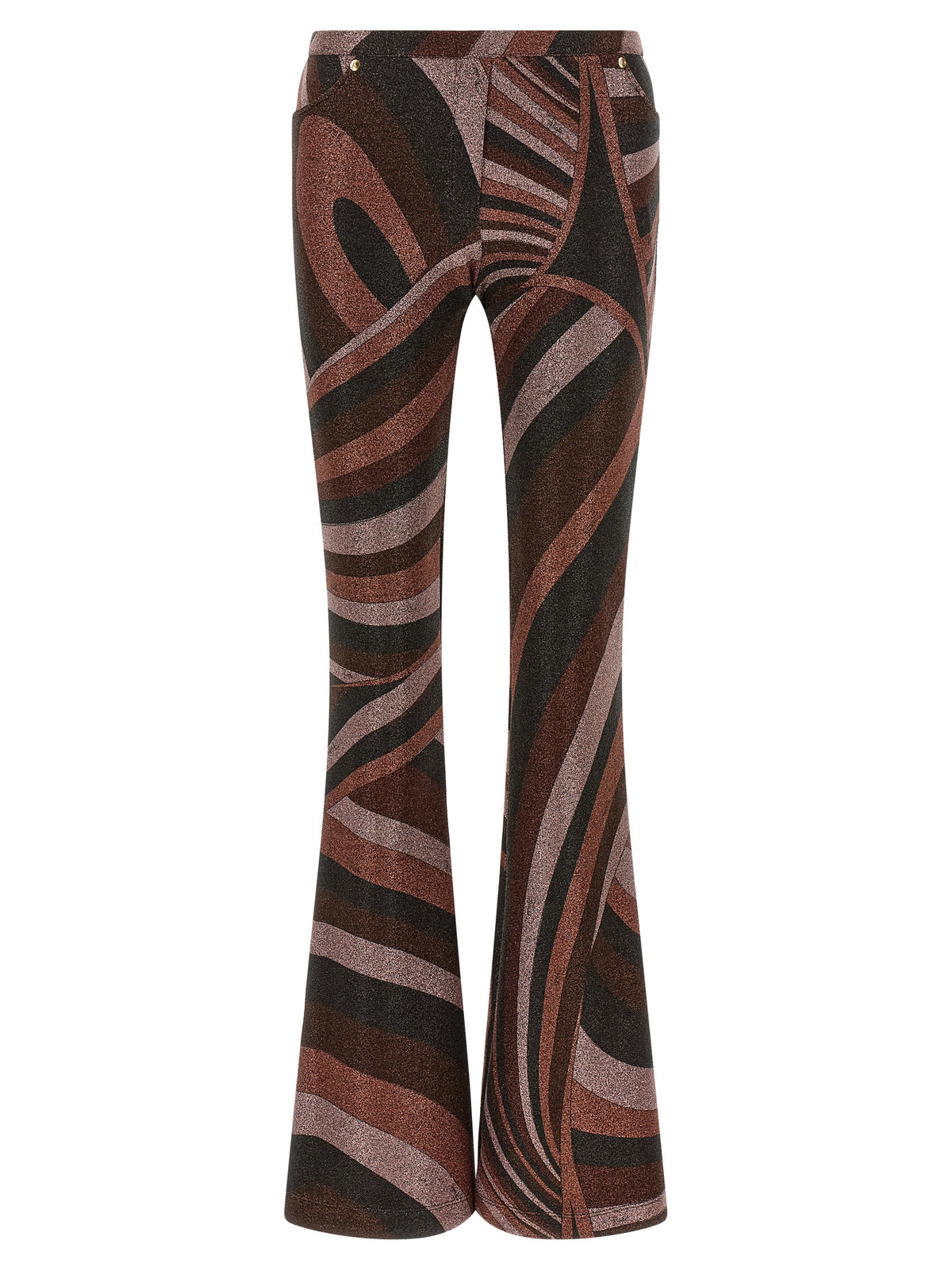 Bordeaux Polyamide Flared Pants