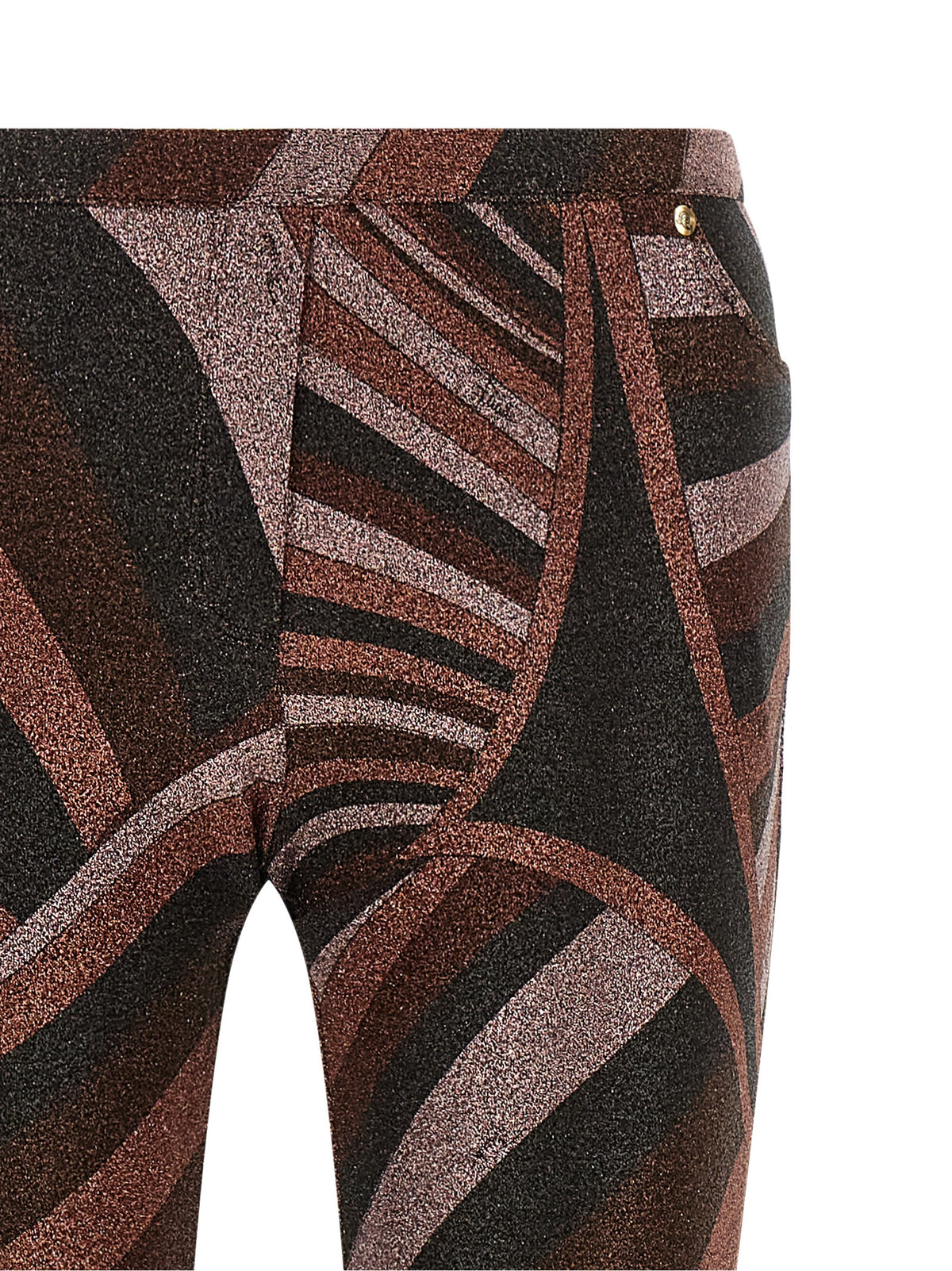Bordeaux Polyamide Flared Pants